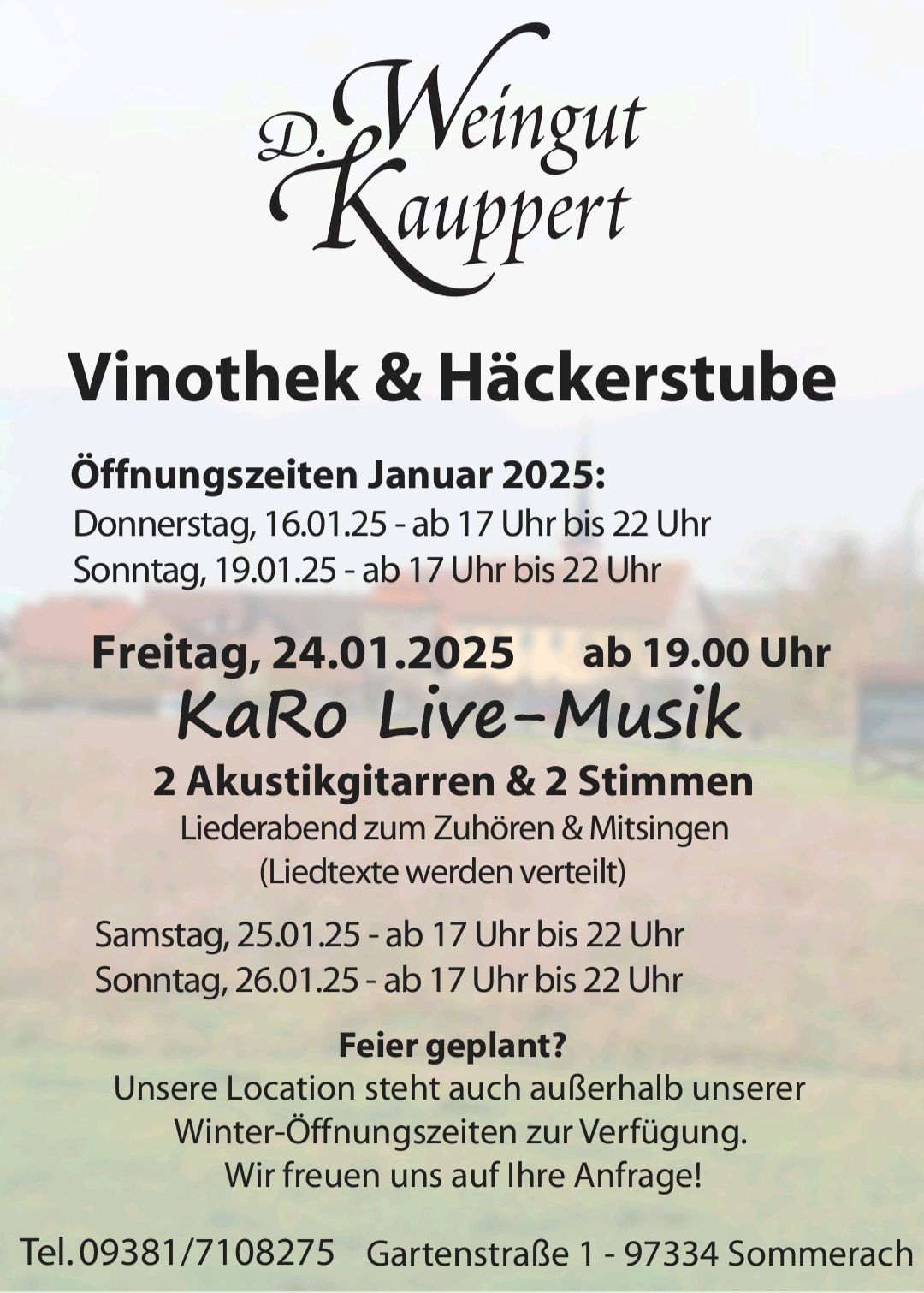 WEB Oeffnungszeiten Events Weingut Kauppert Januar 2025